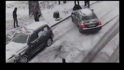 Another slippery icy hill 