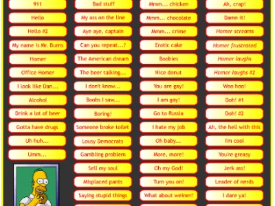 Homer Simpson soundboard