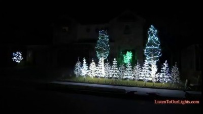 Светошоу "Gangnam Style" на коттедже