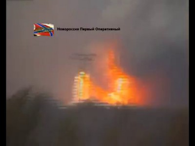 Донецк 20.10.2014 Предположительно нанесён удар ТРК Точка у в район площадки