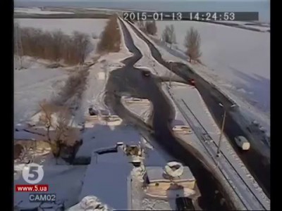 Відео обстрілу терористами блокпосту сил АТО біля Волновахи (13.01.2015)