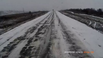 Гололед на трассе Камышин - Волгоград