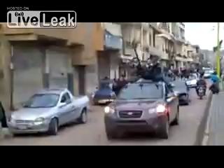 Syrian Rebels Head Out in Style