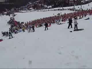 Установление рекорда Гиннесса в Шерегеше