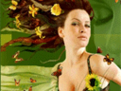 Девушка на качелях