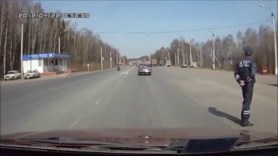 ДПС и мотоциклист