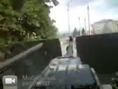 Мирный осетинский город и грузинские фашисты-оккупанты (быдло)