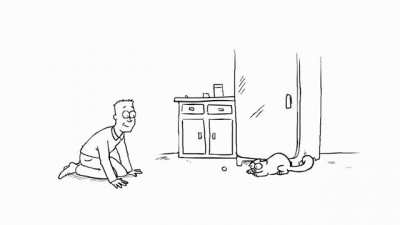 Кот Саймона и мячик