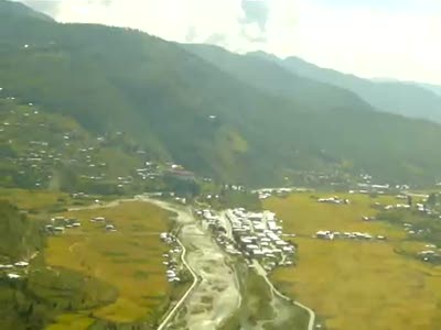 Real Paro Bhutan Landing 15 A319 Cockpit