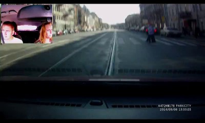Пропустили пешехода и получили в зад