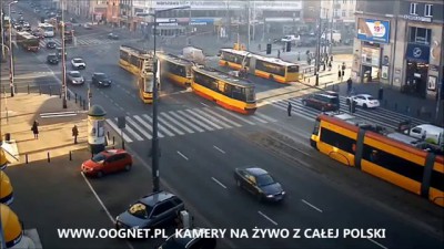 Czołowe zderzenie tramwajów w Warszawie 29.10.2014