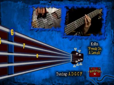 IMV - Fieldy from Korn VIDEO TABS!!! Freak On a Leash BASS lesson