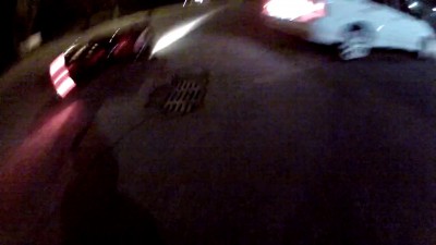 Тонированный пацан на ВАЗе и мотоциклист...