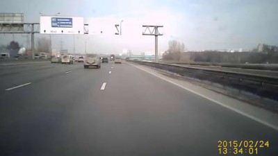 Коварный мусоровоз на МКАДе
