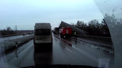 Авария на Нижегородской объездной 26.02.2015