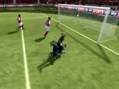 Смешной поцелуй в игре FIFA 2012