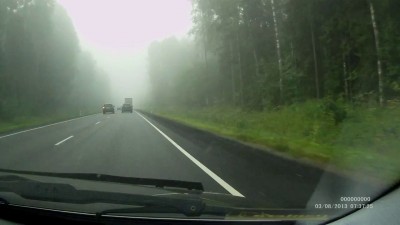 Неудачный обгон в тумане ...