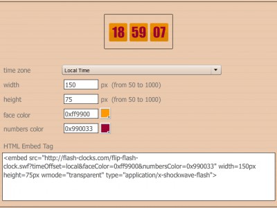 ГЕНЕРАТОР КОДА FLASH ЧАСОВ ДЛЯ БЛОГА