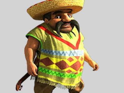 весёлый мексиканец - клипарт на прозрачном фоне