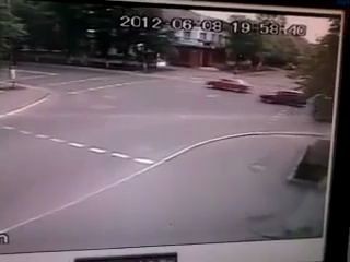 Cтолкновение волги и мотоцикла
