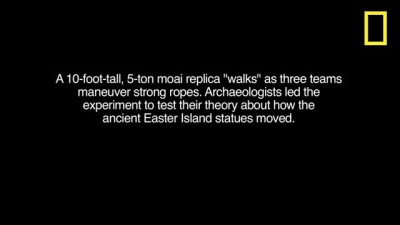 Как ходят каменные статуи моаи