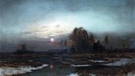 пейзаж с заболоченной рекой при луне. 1871