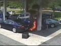 Off Duty Cop Pulls Man From Fiery Gas Station Crash