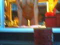 Bikini Barista Uma Jolie Flashes for Tips