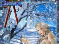 с неба падают снежинки