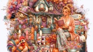 colorful autumn market