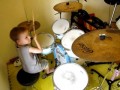ACDC - Back in Black - Drum Cover - 5 Year Old Drummer