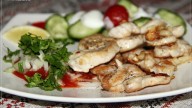 жареная с овощами