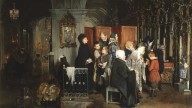 . Корзухин. «Перед исповедью» (1877). Изображен интерьер Н