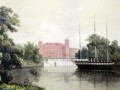 28.Дворец в Гатчине со стороны сада. Литография К.Шульца