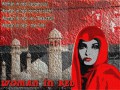 graffiti collage "Woman in red"