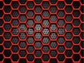 red-hexagons-texture-on-dark-perforated-vector-clipart_csp52401200