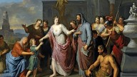 Olympias_presenting_the_young_Alexander_the_Great_to_Aristotle_by_Gerard_Hoet_before_1733_MH
