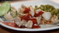 жареная с чесноком