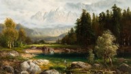 Horst_Bernhard_Hacker_-_Vorgebirgslandschaft_mit_Waldsee,_1899