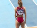 Ivet Lalova, female sprinter good start from her back