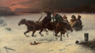 PjotrC.Stojanov.  Napoleon Leaving Moscow