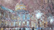 утро зимой. Александро - Невская лавра