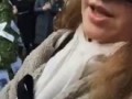 Хохлы с отпрысками уничтожают цветы на танке