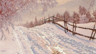 Gustaf_Fjæstad_-_Snötäckt_väg_med_gärdesgård