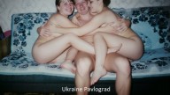 Елена Ряснянская, Александр Рыбченко, Татьяна Кузовова, Украина Павлоград. Ретро оргия втроем на пле