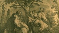 Birth of Adonis. Engraving by Bernard Picart et al. for Ovid's Metamorphoses Book X, 476-519.