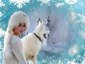девушка с собакой