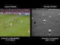 Lukas Podolski's Montpellier Goal v.s George Graham's Liverpool Goal