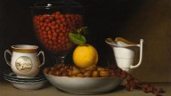 Charles Willson Peale.Still Life Strawberries, Nuts
