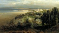 монастырь под Нижним Новгородом.1871-102х131-см.